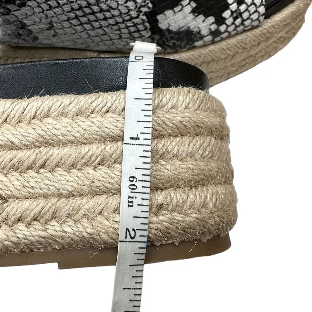 Franco Sarto Tola Espadrille Snake Print Sandal Slide 8.5
